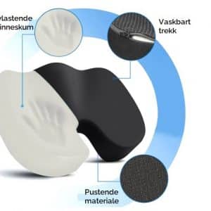 Avlastende sittepute med minneskum