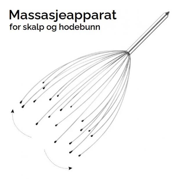 Massasjeapparat for skalp og hodebunn