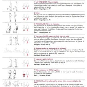 8 tøyeøvelser mot akillessenebetennelse (treningsprogram - PDF)